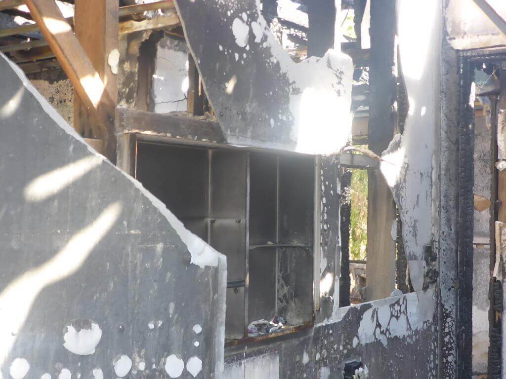 Asbestos inspection of a fire damaged property